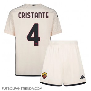 AS Roma Bryan Cristante #4 Segunda Equipación Niños 2023-24 Manga Corta (+ Pantalones cortos)